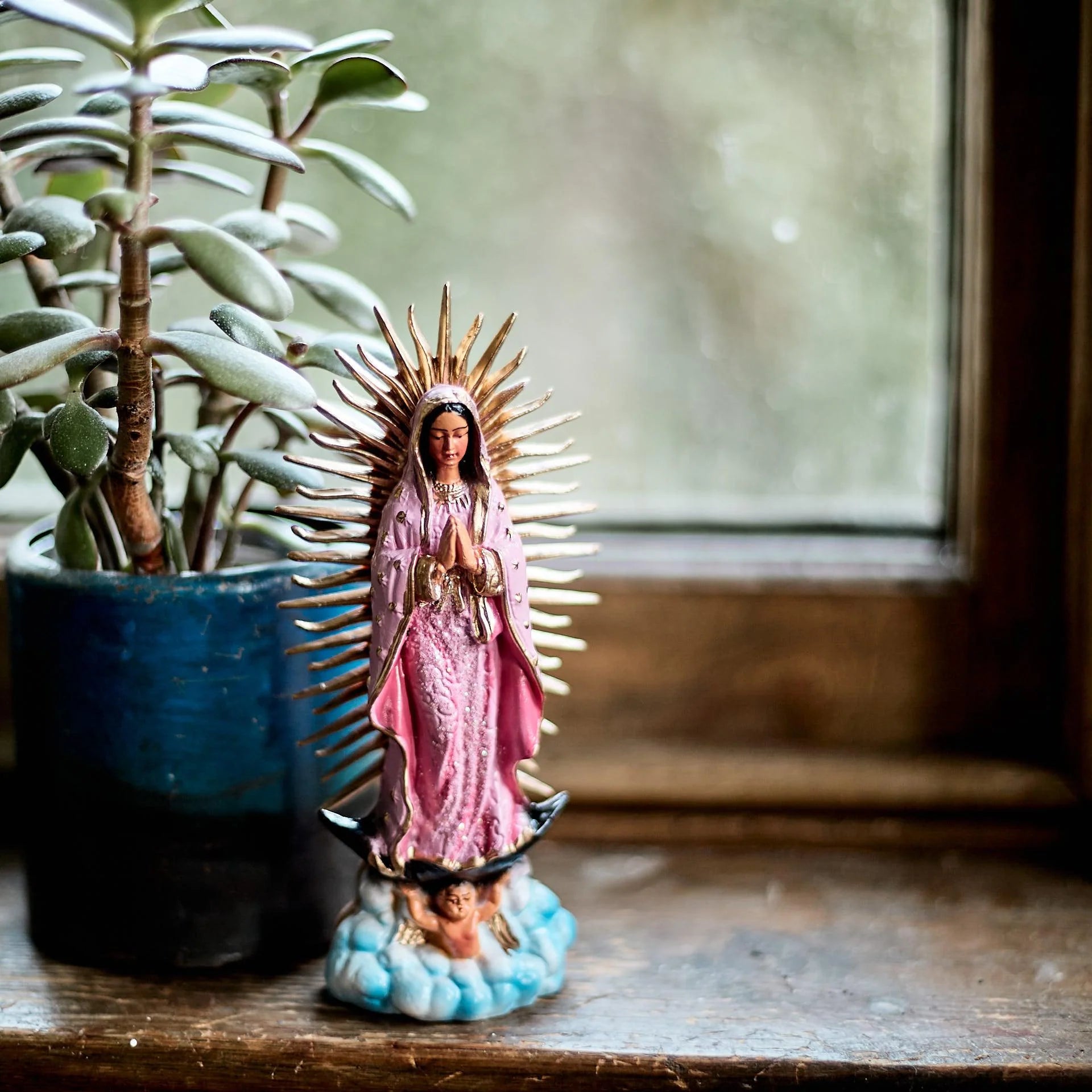 VIRGIN OF GUADALUPE STATUETTE BY WYLD HOME