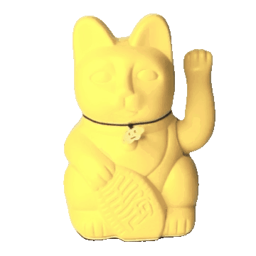 Lucky Cat Yellow-WYLD HOME