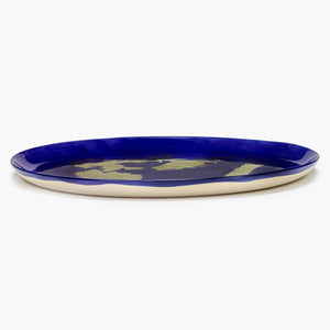 Ottolenghi Feast Serving Plate Blue Pepper Gold-WYLD HOME