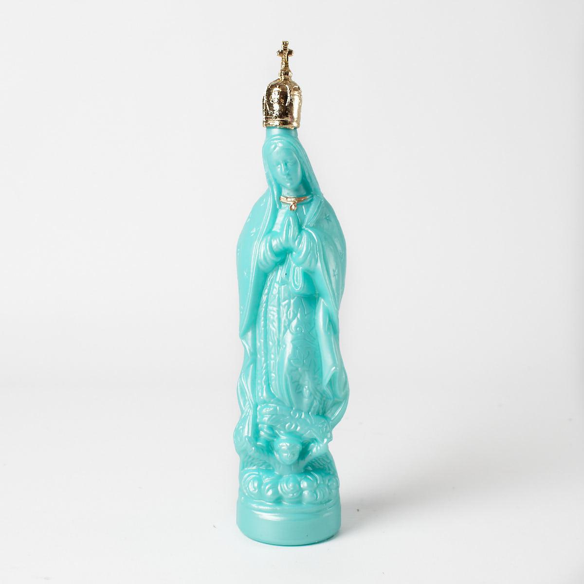 Virgin of Guadalupe Bottle Aqua-WYLD HOME