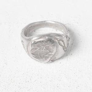 Snake Squash Seal Ring - Silver-WYLD HOME