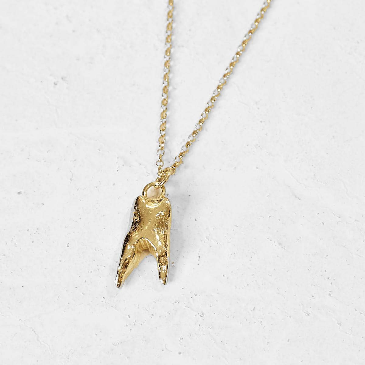 Tooth Necklace - Gold-WYLD HOME