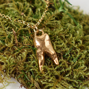 Tooth Necklace - Gold-WYLD HOME