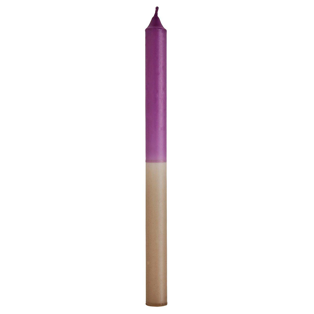 Two-Tone Candle - Purple &amp; Taupe-WYLD HOME